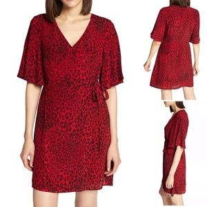 Sanctuary Woman’s Animal Print Wrap Dress size XL